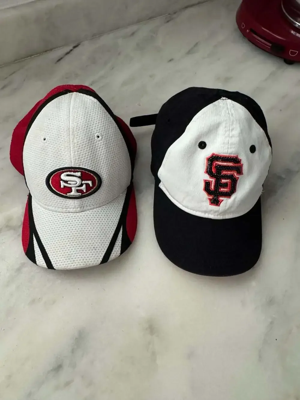 Lot of 2 New Era Toddler Baseball Hats: San Francisco 49ers 39THIRTY and San Fra